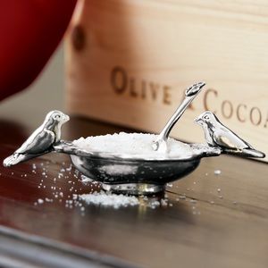 Pewter Birds Salt Cellar